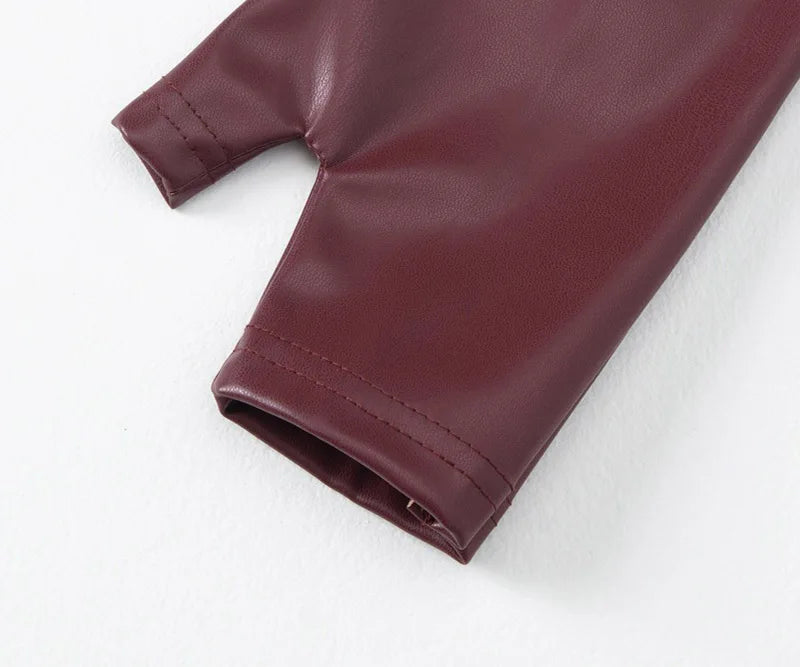 Sexy Shoulder waist Women's tops Leather vest with sleeves irregular hem vest women's clothing