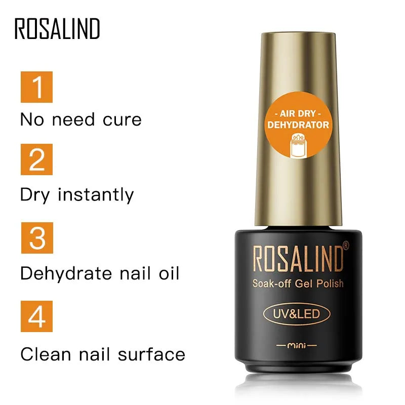 ROSALIND Hot-sale Bottle Gel Nail Polish Vernis Semi Permanent Primer Top Coat Bright Classic For Nail Art Design LED/UV Lamp RADEHY
