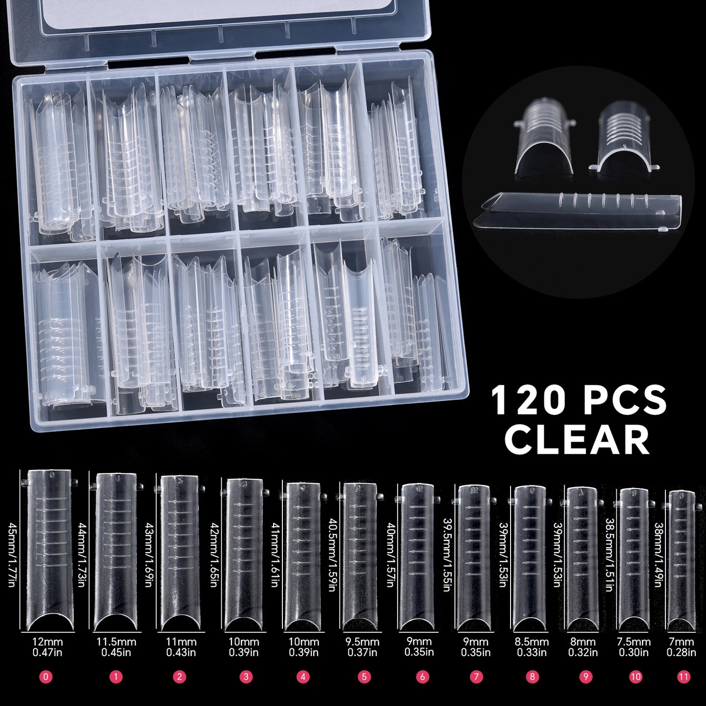 120Pcs Nail Forms For UV Gel Quick Building Extension Top Molds Dual Forms Acrylic Nail Art Tips Nails Accessories Tools 12 CHINA