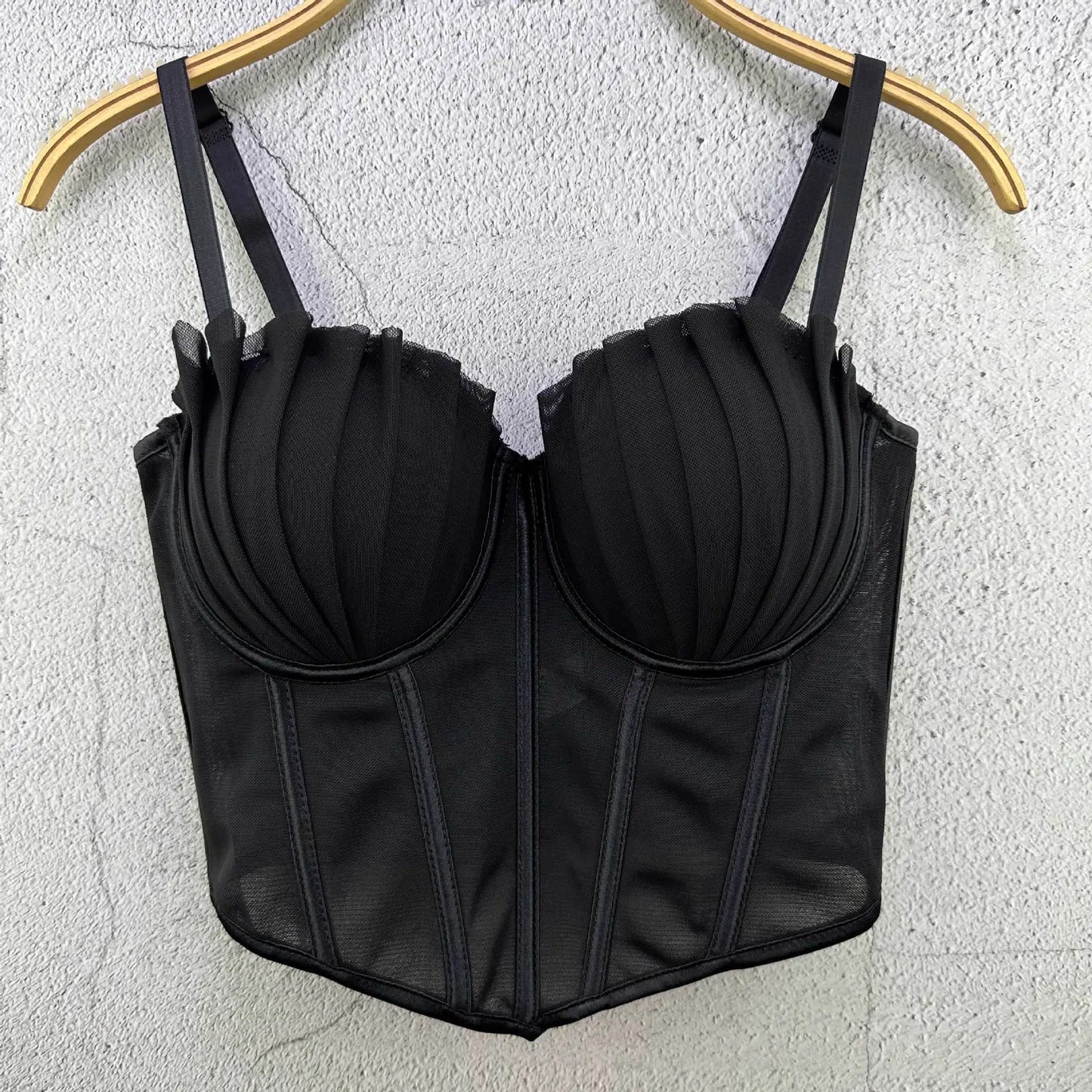 Y2k Top Women Clothing Sexy Tops Camis Tees Fashion Clothes Corset Streetwear Party Club Underwear Bustiers Slimming Lingerie A-Black