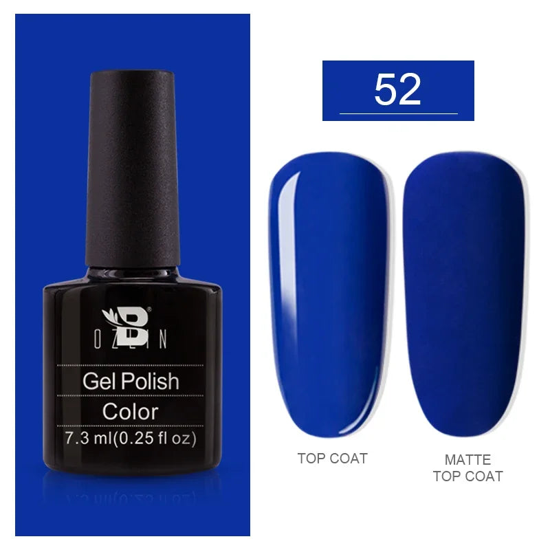 AWStorG15ml 2 IN 1 Crystal Top Coat Transparent Soak Off UV LED Nails Art Manicure Gel Nail Polish Varnishes Primer Function Gel 7.3ml color gel 52