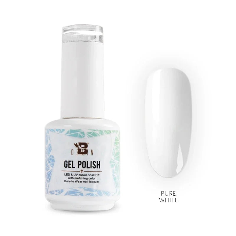 AWStorG15ml 2 IN 1 Crystal Top Coat Transparent Soak Off UV LED Nails Art Manicure Gel Nail Polish Varnishes Primer Function Gel 15ml Pure White