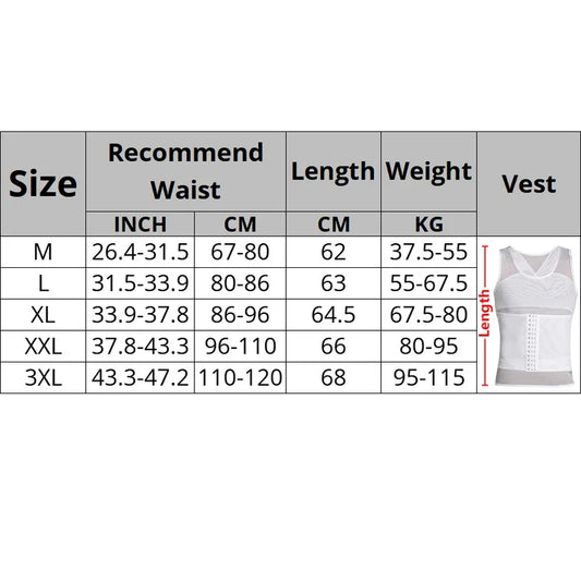 Mens Body Shaper Compression Vest Abdomen Shapewear Tummy Slimming Sheath Gynecomastia Shapers Corset Waist Trainer Fajas Tops Badiee Stylez
