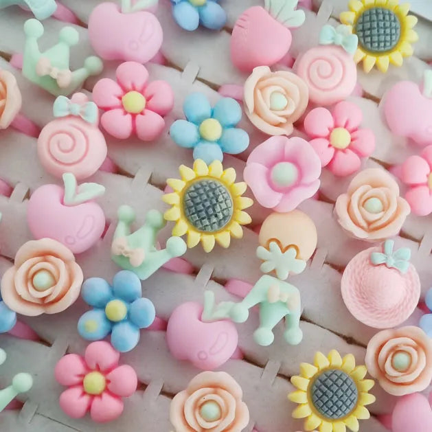 10pcs/lot Children's Cartoon Rings Candy Flower Animal Bow Shape Ring Set Mix Finger Jewellery Rings Kid Girls Toys Anillo 21