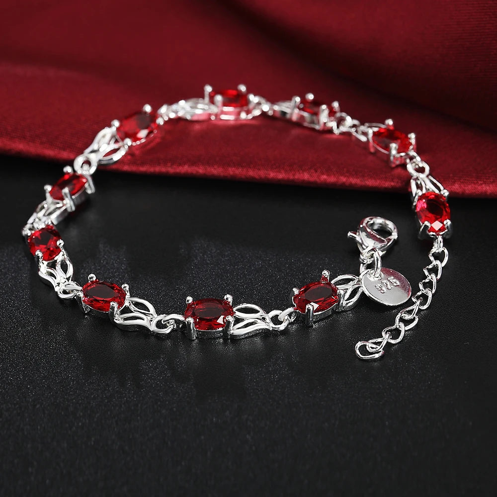 New High quality 925 Sterling Silver 4MM Women Men chain Male Twisted Rope Bracelets Fashion Silver Jewelry H350