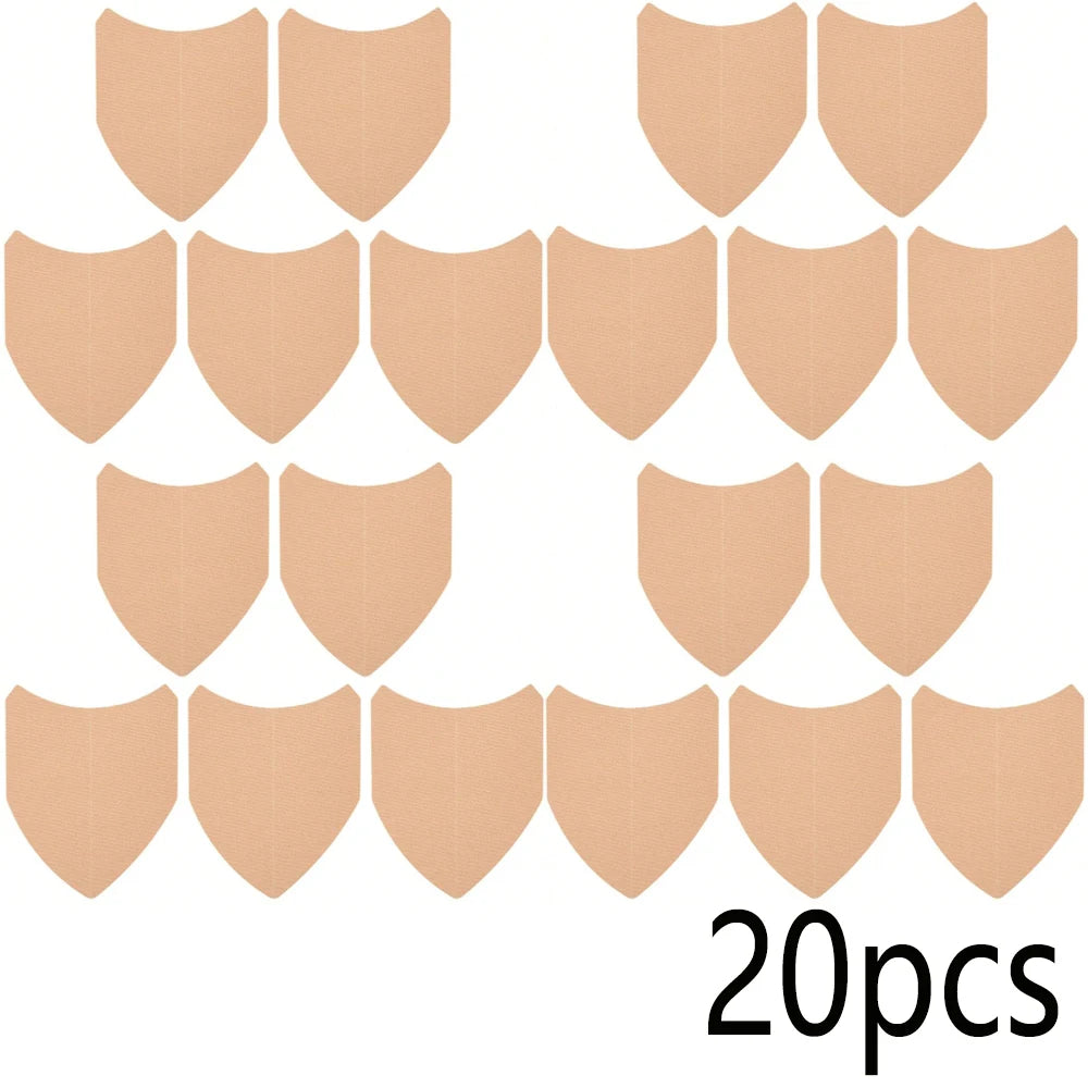 10/20/30/40pcs Anti-wear Stickers Invisible No Trace Thigh Tapes Disposable Anti Chafe Thigh Patch Body Anti-Friction Pad Women A-Khaki-20pc