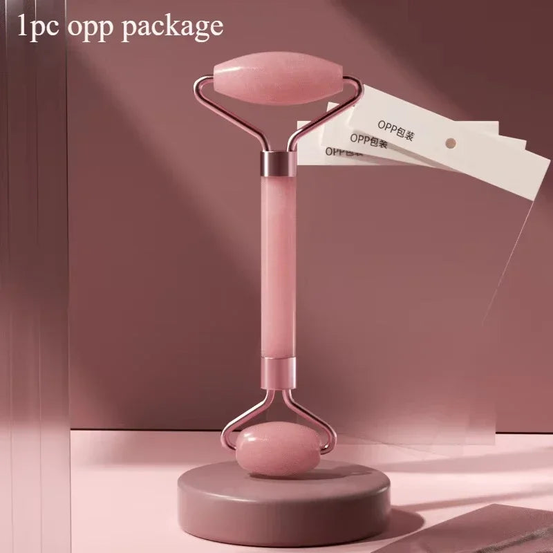 Gua Sha Roller Massager Roller for Face Neck Eye Resin Facial Massage Instrumenr Beauty Health Care Scraping Board Skin Care 1pc-pink roller
