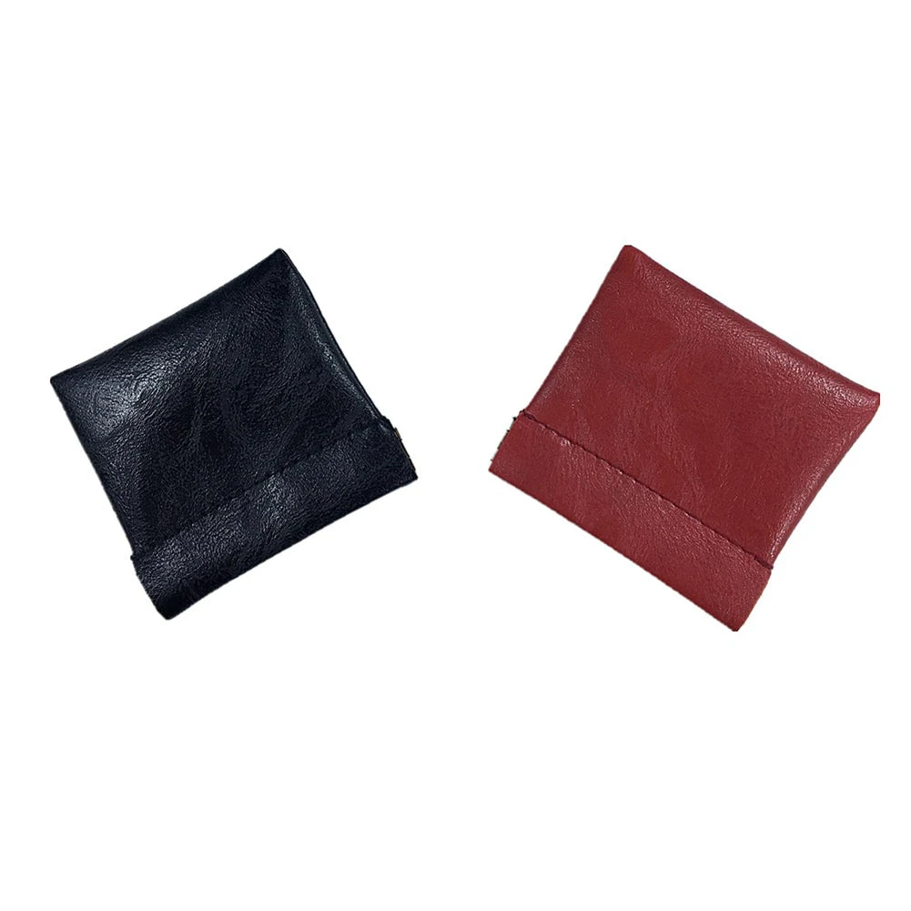 Pu Leather Coin Purse Women Men Small Mini Short Wallet Bag Money Change Key Earbuds Travel Credit Card Holder for Kids Girl