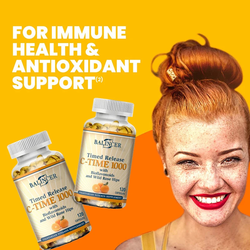 1000 Mg Vitamin C Contains Wild Rosehips-Promotes Collagen Production, Boosts Immunity, Strong Antioxidant, Supports Skin Health