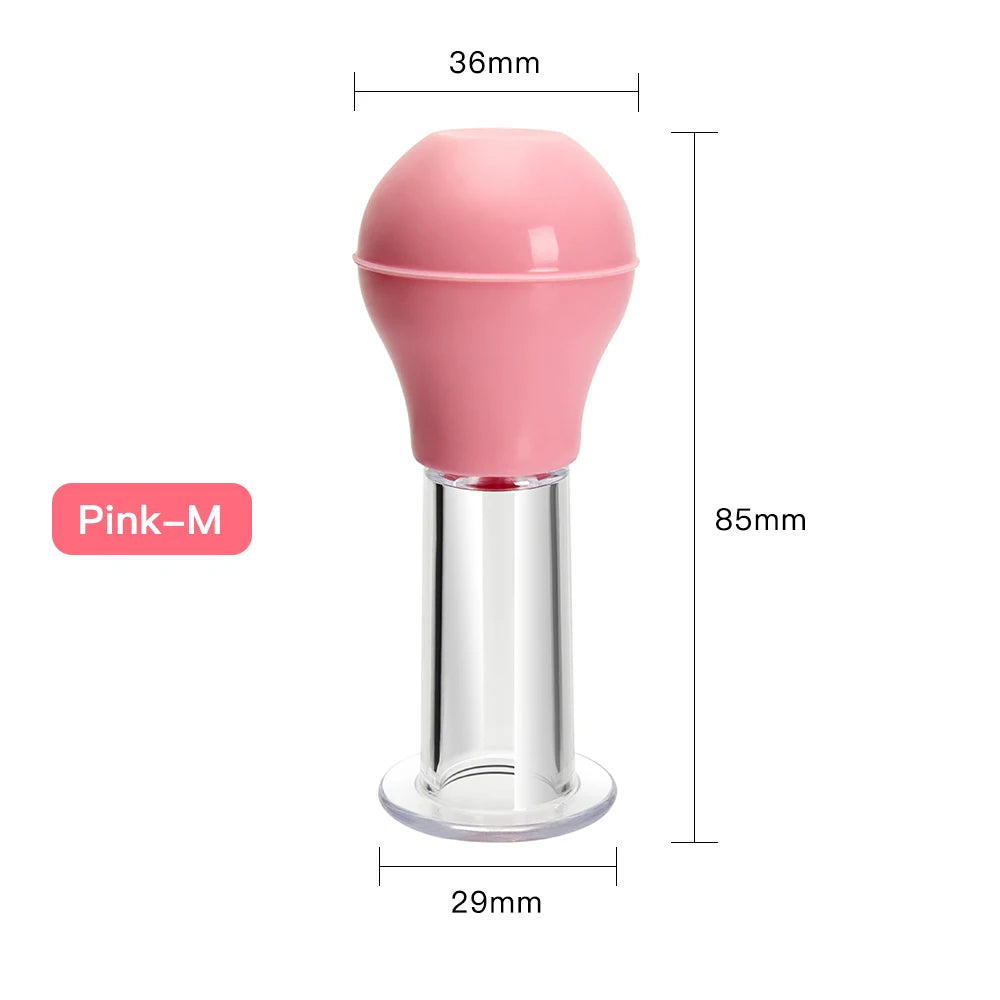 Facial Massage Cups Vacuum Cupping Skin Lifting Anti Cellulite Massager for Face Pvc Body Cups Skin Scraping Massage Jar Pink-M