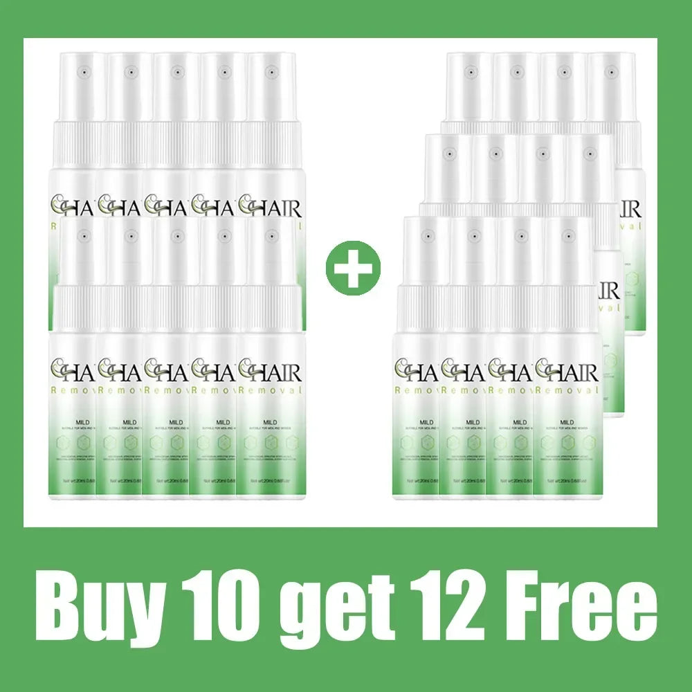 2 Minutes Fast Hair Removal Spray Painless Hair Growth Inhibitor Arm Armpit Leg Permanent Depilatory for Men Women Repair Care Buy 10 Get 12 free