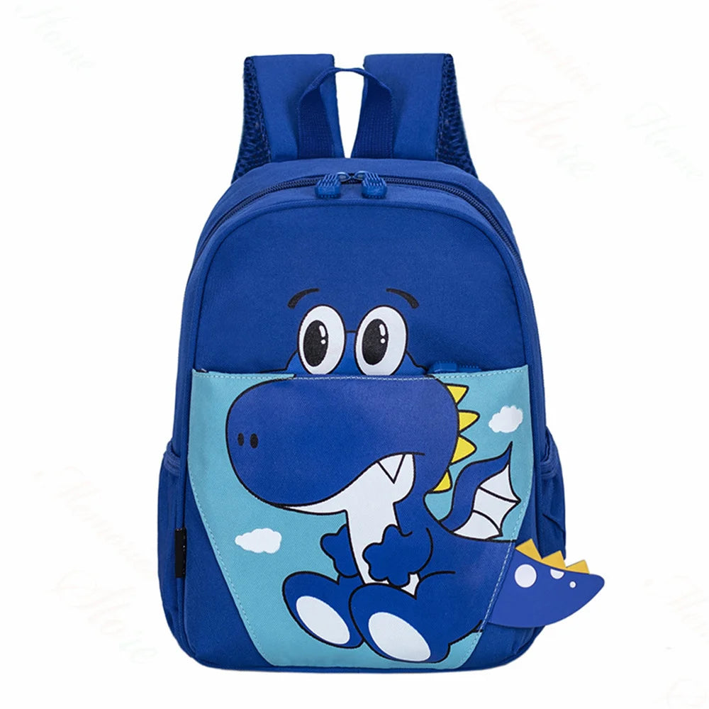 2023 New Kindergarten Backpack Personalized Name Children's Cartoon Dinosaur Cute Backpack Customized Children's Day Gift Bags Blue