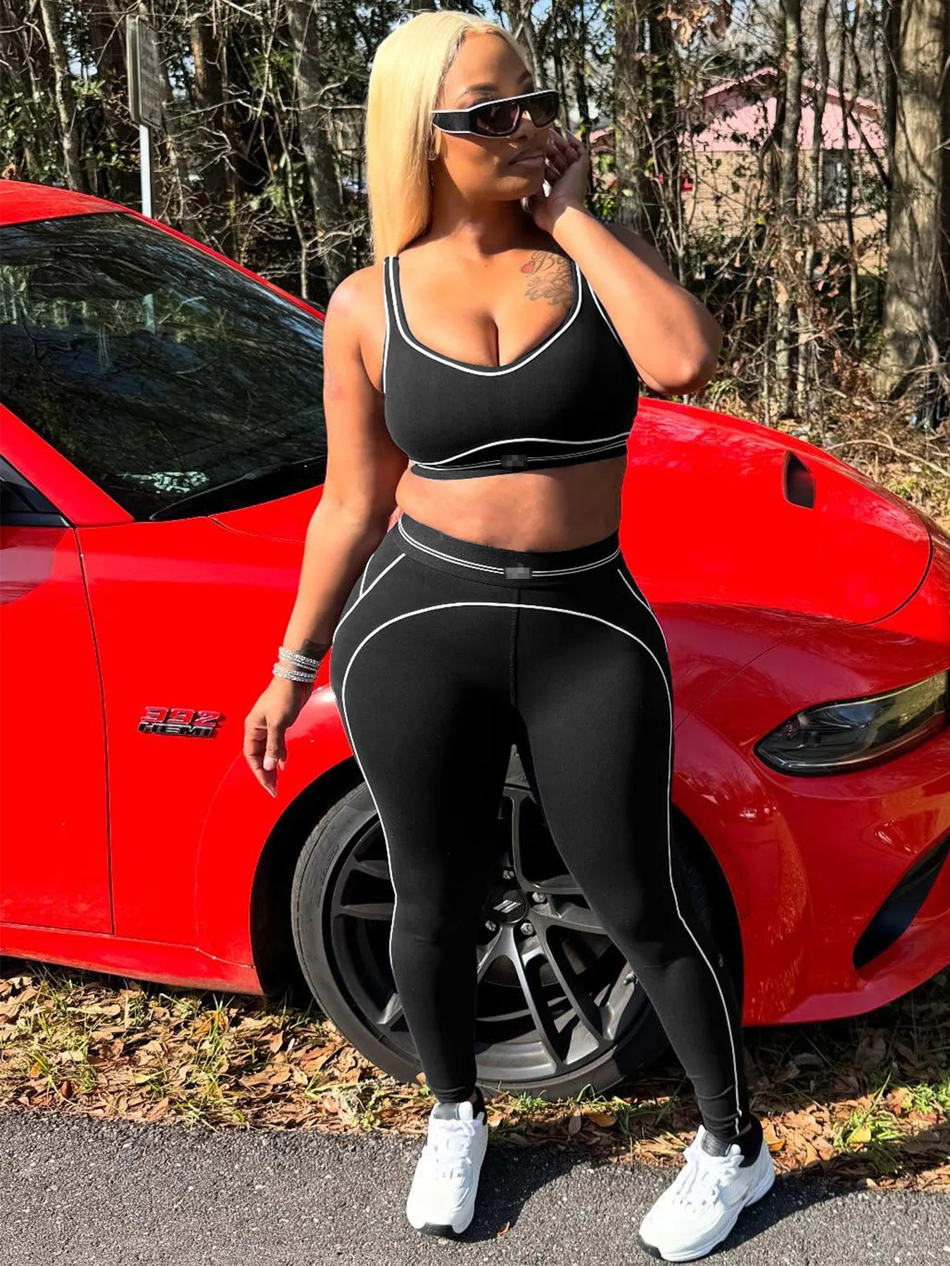 Fitness Women 2 Piece Set Sleeveless Tank Top Skinny Jogging Pants Matching Set 2025 Summer Popular Streetwear Sporty Tracksuits
