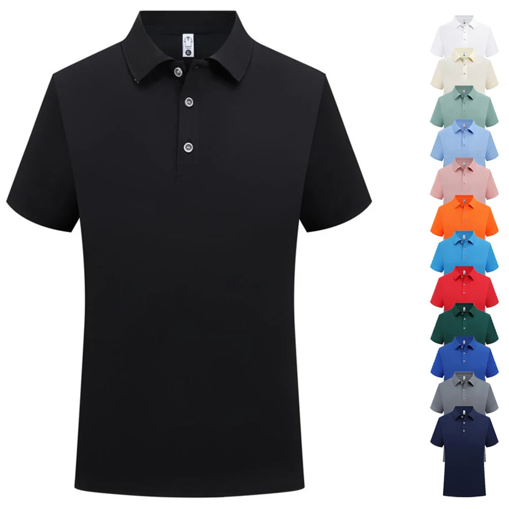 Sublimation Blank Polo Shirts Men Summer Short Sleeve Collar T Shirt Wholesale Casual Polo Tshirt For Men Camisas Para Hombres