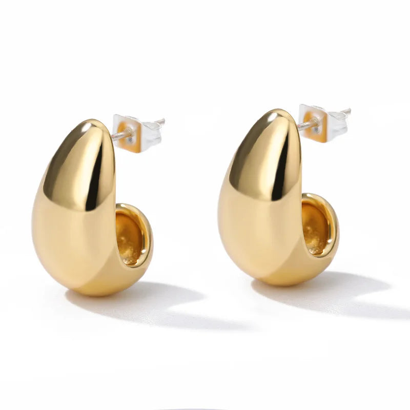 Luxury Star Pendientes Earrings For Women Girl Stainless Steel Minimalist Hoop Piercing 2025 New In y2k Jewelry aretes de mujer E1266G CHINA