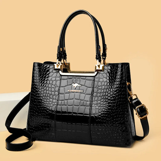 Three Layers Women Shoulder Bags Luxury Designer High Quality Patent Leather Messenger Casual Tote Bag Large Capacity Hand bags