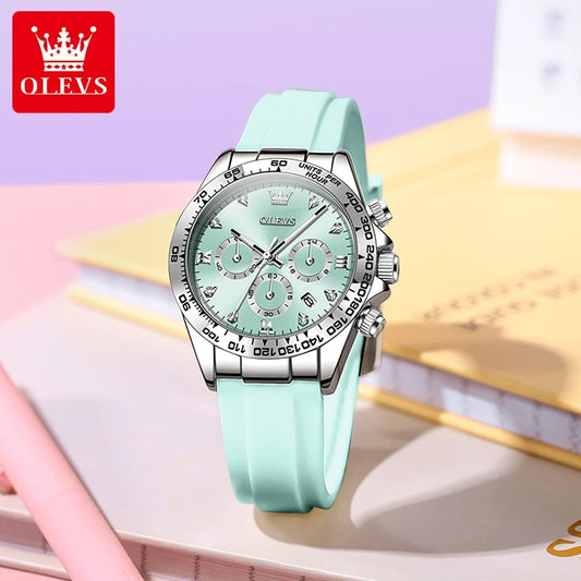 OLEVS 5618 Woman Watch Fashion Original Quartz Watch Waterproof Luminous Chronograph Date Sports Watches For Woman With Box