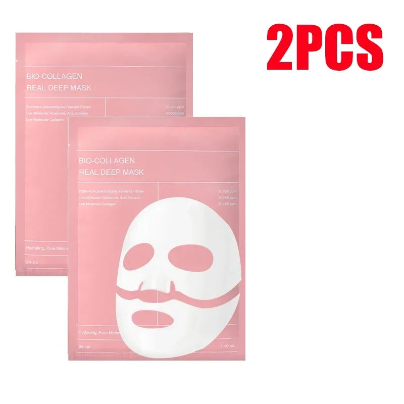 Bio-Collagen Face Mask Shrink Pore Deep Moisturizing Overnight Mask Anti-Wrinkle Hydrating Refreshing Brightening Face Skin Care Moisturizing 3