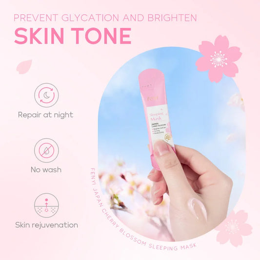 100pcs Sakura Moisturizing Sleeping Masks Travel Night Cream Facial Nourishing Improve Roughness & Dryness Skin Care Products