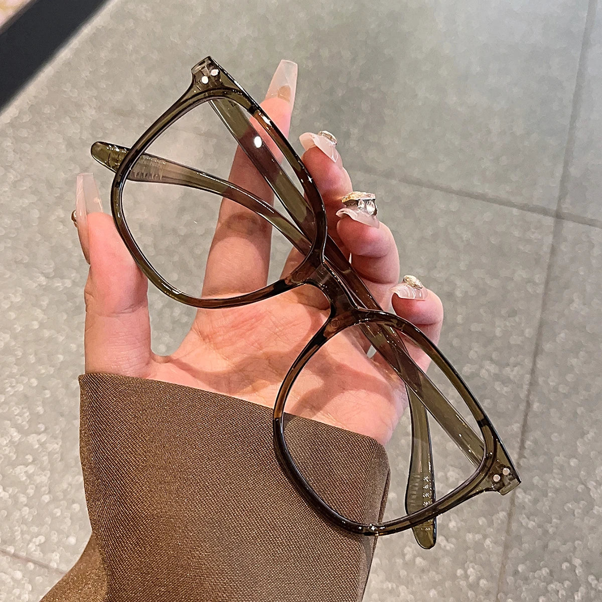 1Pc/3Pcs/4Pcs/6Pcs European and American Classic Popular Square Frame Glasses Set Men's and Women's Fashion Glasses Badiee Stylez