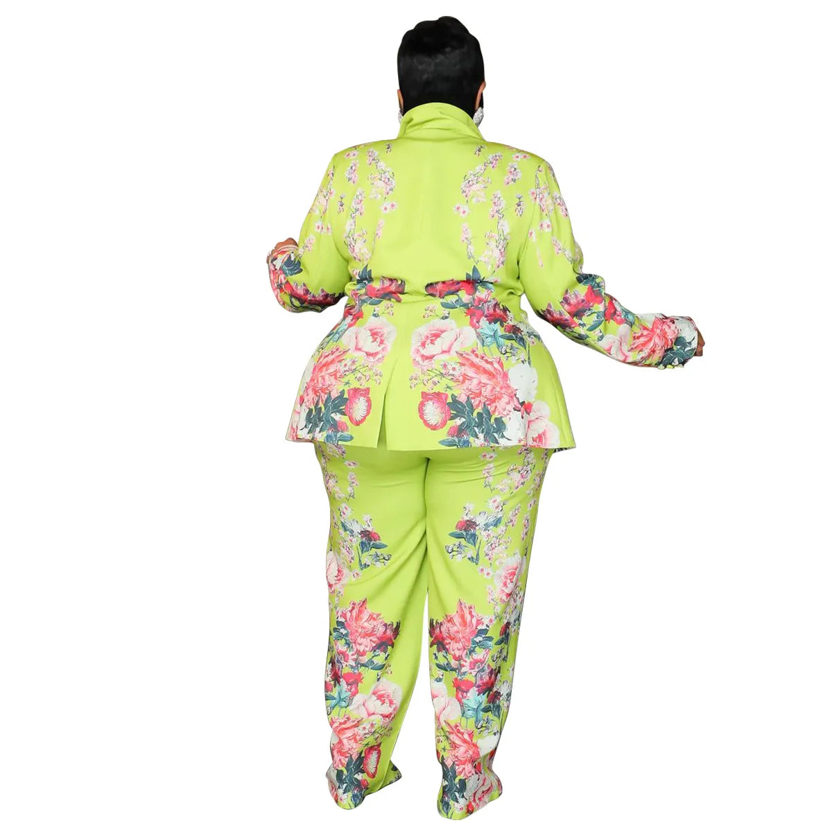 2 Piece Women Sets 2024 New Arrival Plus Size Autumn Winter Matching Two Pieces Sets Blazers Top Pants Suits Outfits Clothing