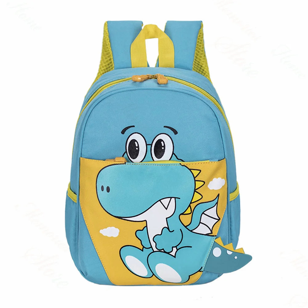 2023 New Kindergarten Backpack Personalized Name Children's Cartoon Dinosaur Cute Backpack Customized Children's Day Gift Bags SKY BLUE