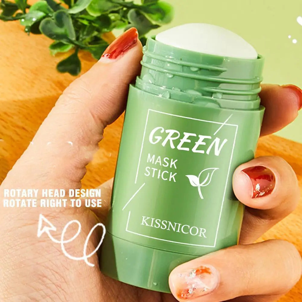 Face Clean Mask Green Tea Cleansing Stick Mask Shrink Pores Deep Blackhead Remover Facial Cleansing Moisturizing Mask Skin Care