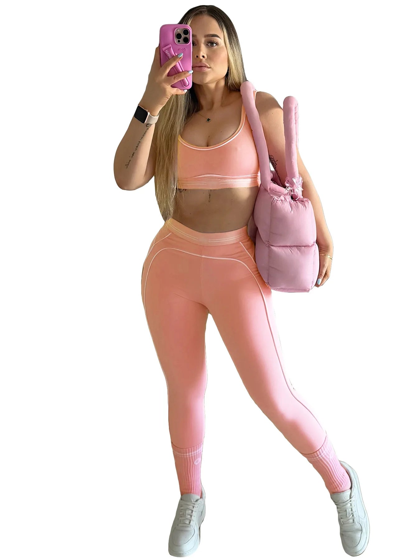 Fitness Women 2 Piece Set Sleeveless Tank Top Skinny Jogging Pants Matching Set 2025 Summer Popular Streetwear Sporty Tracksuits