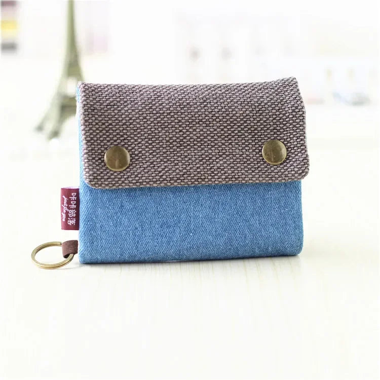 1pcs New Canvas Cartoon Totoro Cat Printed Flower Dog Women Short Wallet Cute Mini Money Key Bag Coin Pocket Purse for Children
