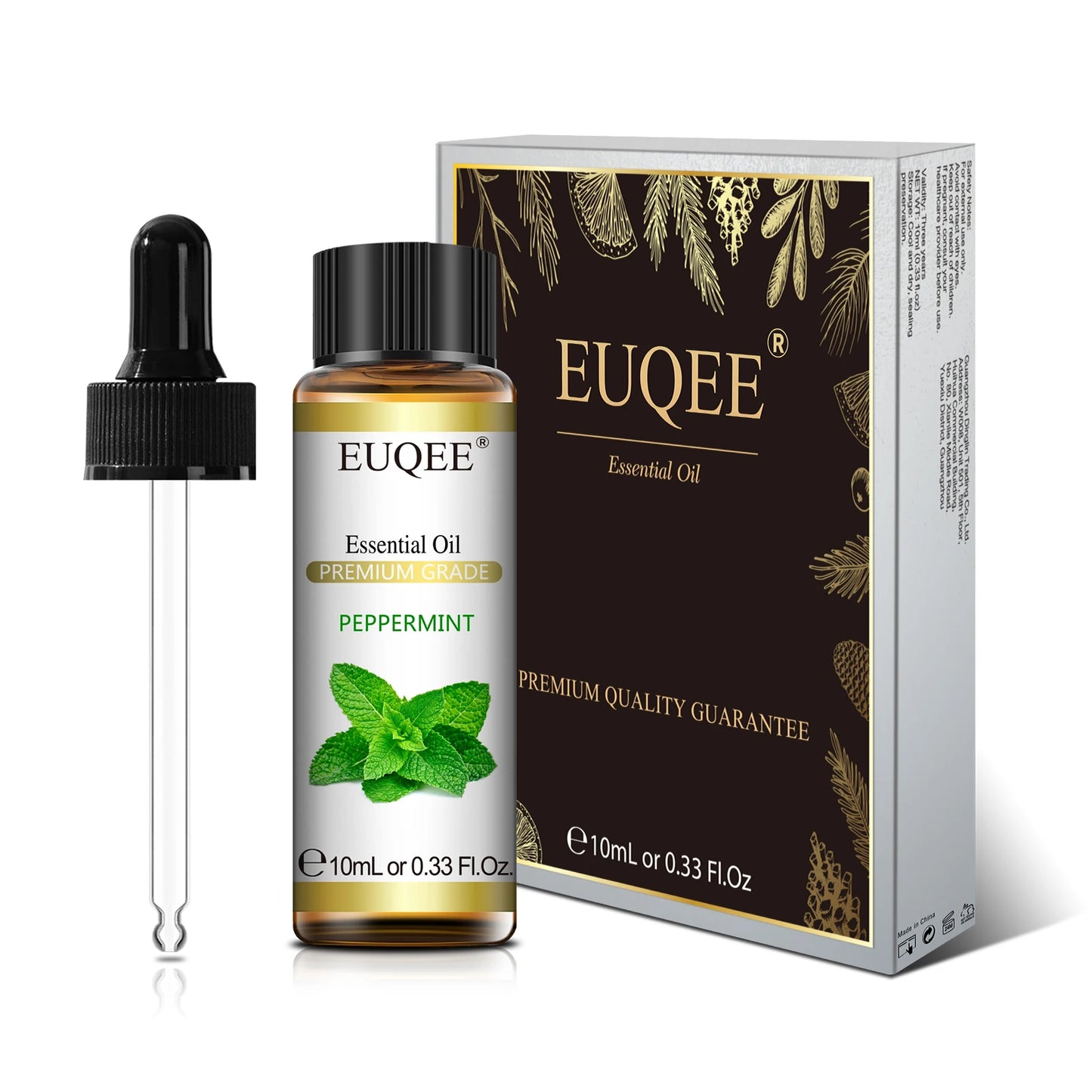 EUQEE 10ml Natural Plant Essential Oil with Dropper For Diffuser Humidifier Lavender Jasmine Eucalyptus Vanilla Essential Oils - Badiee Stylez