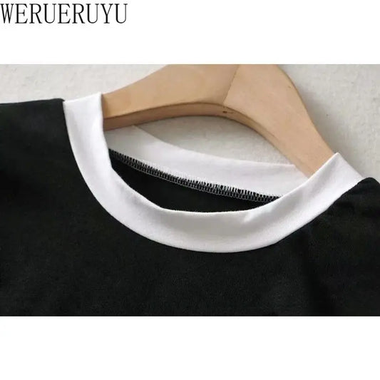 Fashion Harajuku Black Bodysuit Women Sexy Y2K Vintage Tops Summer Clothes Korean Short Sleeve High Waist Jumpsuits for Womens