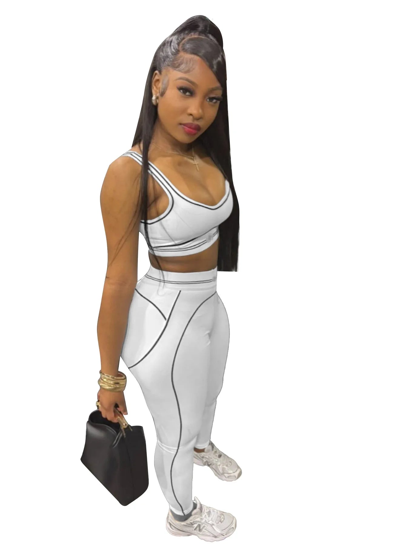 Fitness Women 2 Piece Set Sleeveless Tank Top Skinny Jogging Pants Matching Set 2025 Summer Popular Streetwear Sporty Tracksuits
