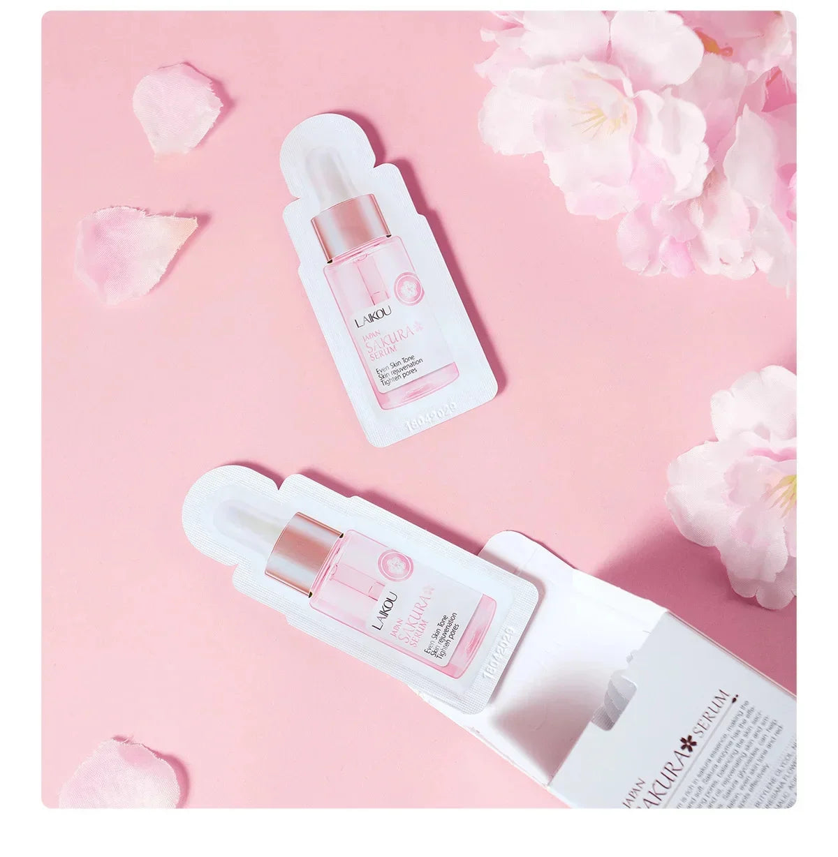 Sakura Whitening Face Serum Fade Fine Lines Anti Aging Tighten Pores Improve Melanin Pigment Dull Moisturizer Brighten Skin Care