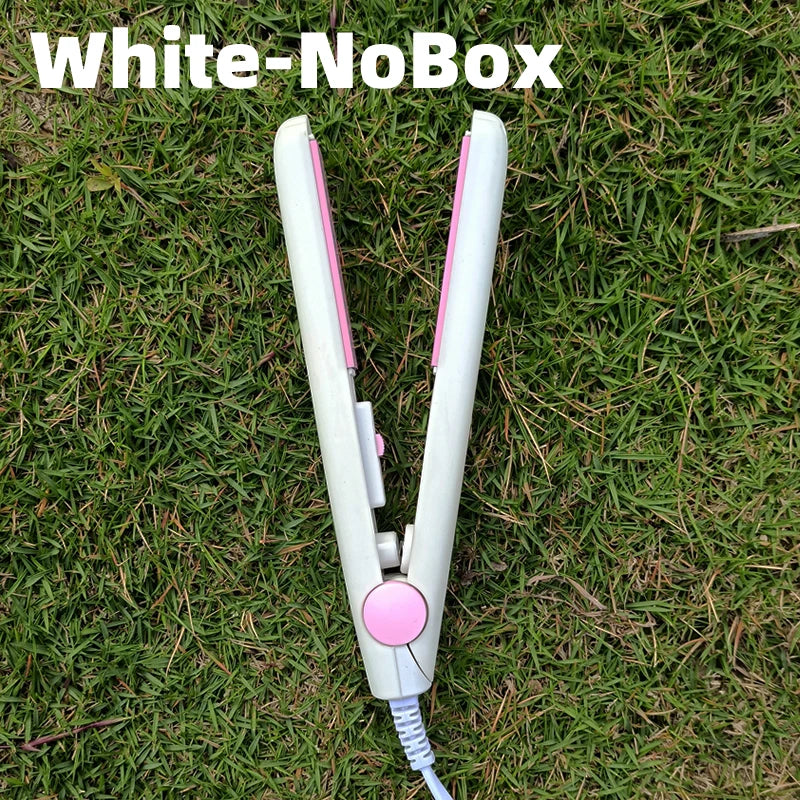 3 in 1 Hair Iron High Quality flat iron Straightening hot comb mini professional hair straightener & Curling Iron Styling Tools White-NoBox