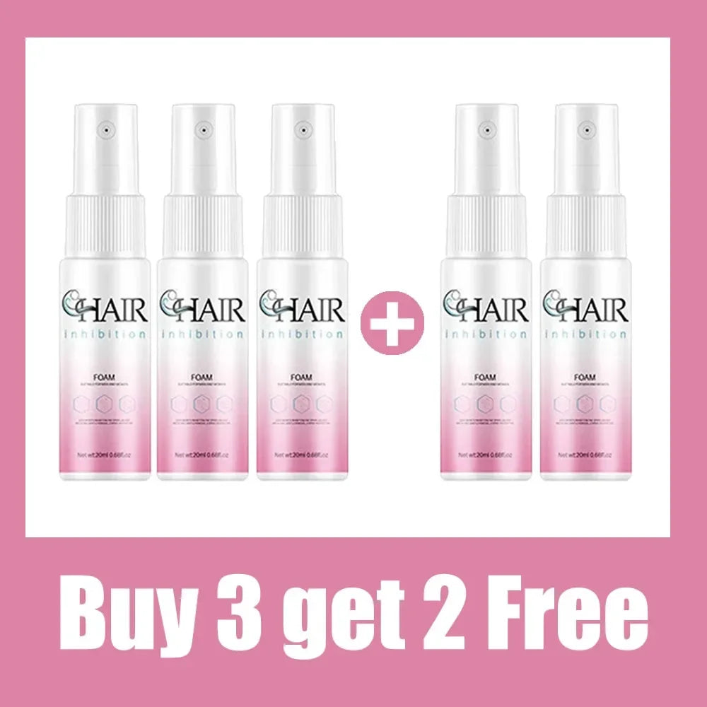 2 Minutes Fast Hair Removal Spray Painless Hair Growth Inhibitor Arm Armpit Leg Permanent Depilatory for Men Women Repair Care Buy 3 Get 2 free 1