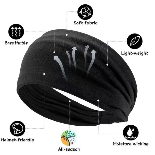 Wide -Side Elastic Band Woman Yoga Hairbands Solid Color sports Hair Band tie Bandanas Fashion Headband Headwear Turbans