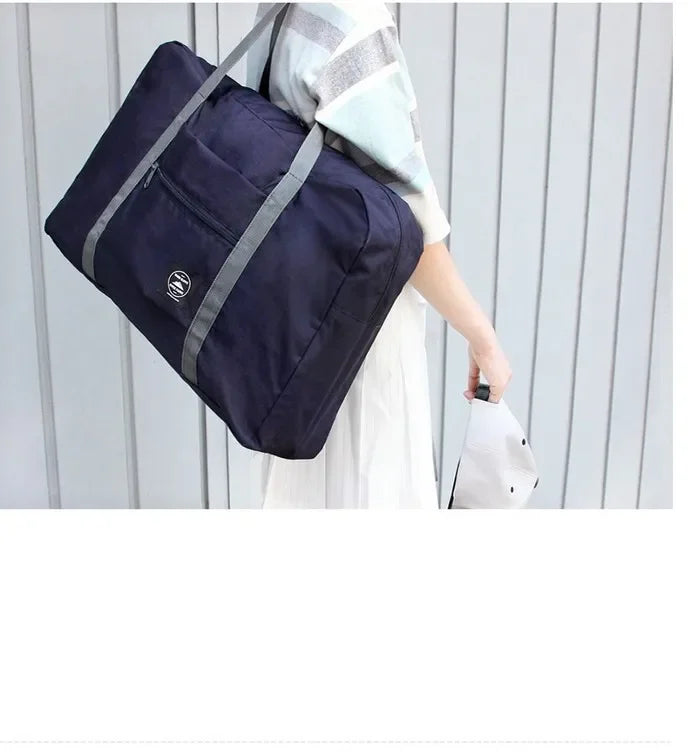 1-piece foldable travel bag, weekend travel bag, gym bag, suitable for airline carry on luggage bag, business travel storage bag