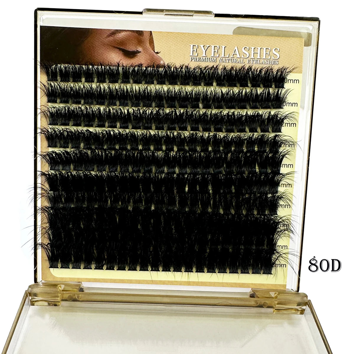 1boxes196/280 Cluster Lashes 5D Fluffy Thick Eyelash Extension D Volume Mixed 8-20MM Tray Faux Mink Lashes Lash Extension Makeup CS80D D 0.07mm|MIX|United States