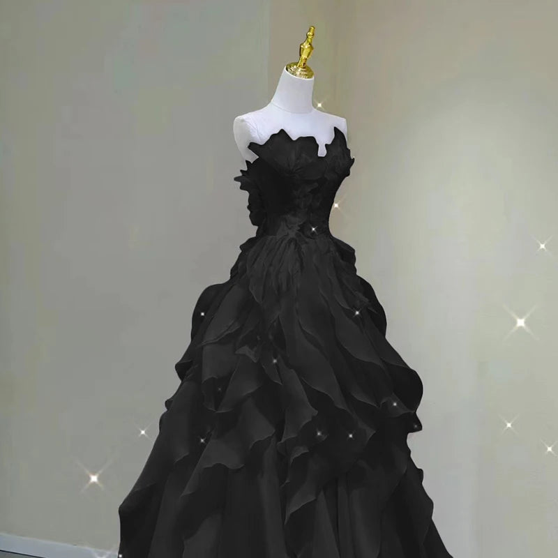 Pink Evening Dress Women's Light Luxury Banquet Toast Birthday Adult Badiee Stylez