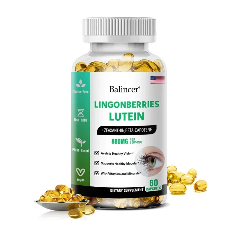 Balincer Lutein Capsules with Zeaxanthin, Vitamin, Dietary Supplement for Eye Health Support, 120/60/30 Easy-to-Swallow Softgels 60 count-1 bottle