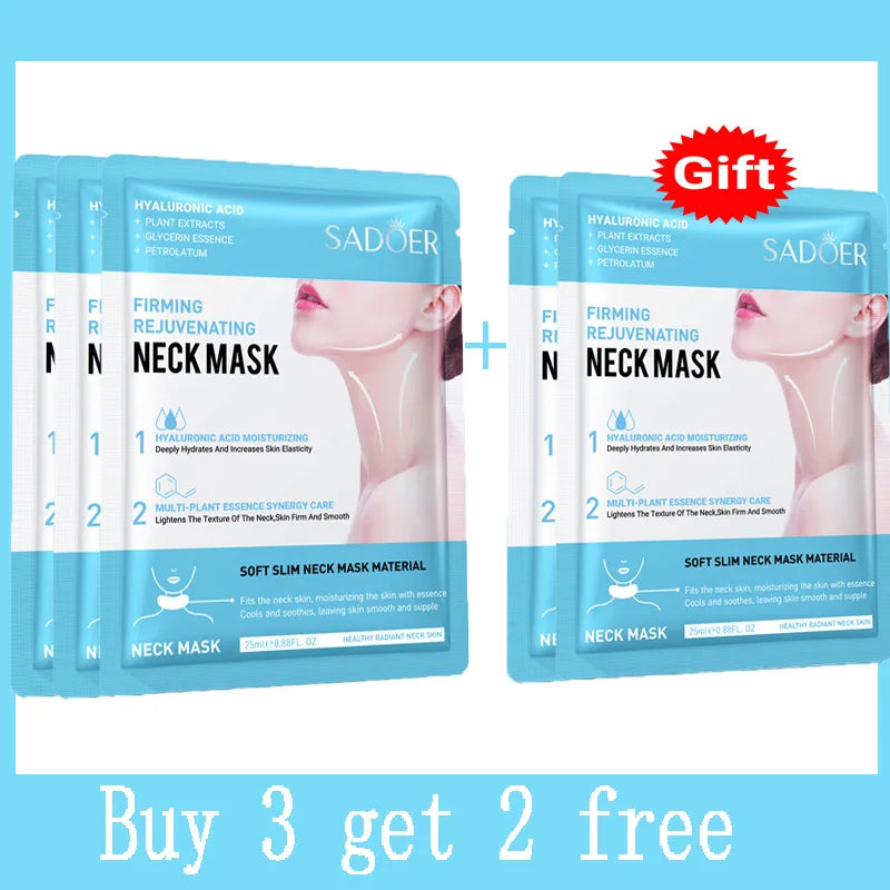 10PCS Collagen Anti Wrinkle Neck Mask Anti Aging Fade Fine Lines Firm Skin Moisturizing Brighten Rejuvenating SkinCare Cosmetics Buy 3 get 2 free