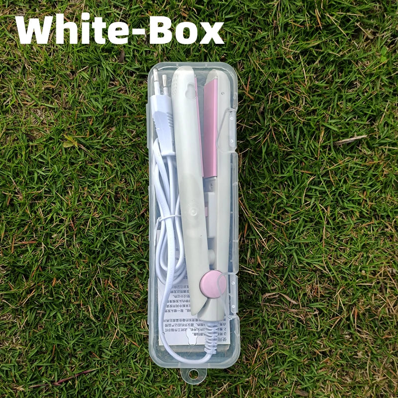 3 in 1 Hair Iron High Quality flat iron Straightening hot comb mini professional hair straightener & Curling Iron Styling Tools White-Box