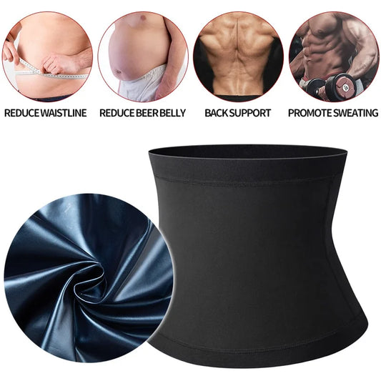 Men‘s Abdomen Reducer Sauna Body Shaper Fitness Sweat Trimmer Belt Waist Trainer Belly Slimming Shapewear Waist Trainer Corset