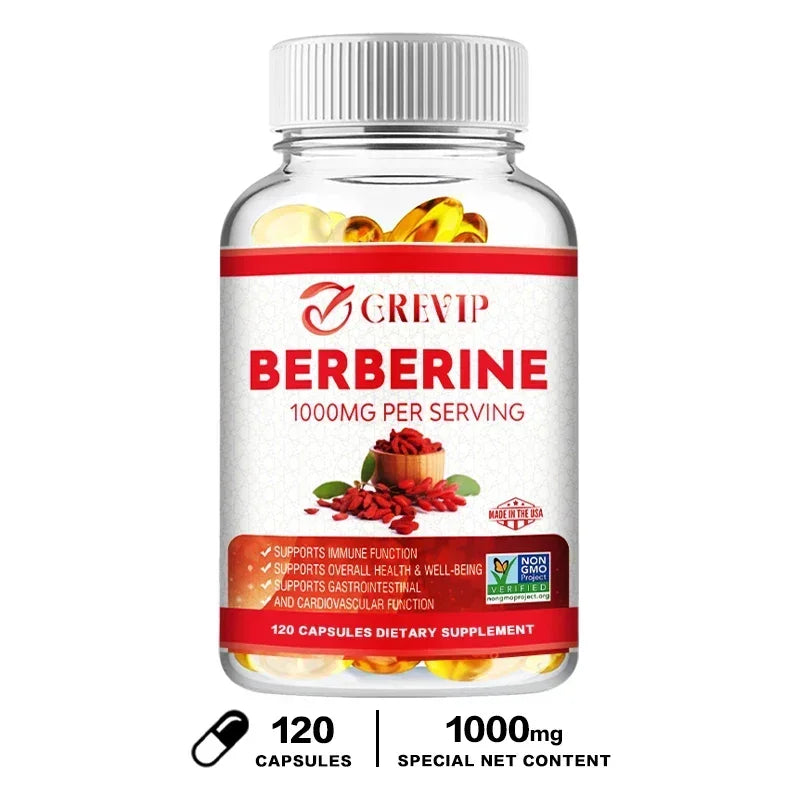 Berberine Extract 1000 Mg - Supports Gastrointestinal and Overall Health with Antioxidant Benefits Supplement 120 Capsules