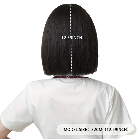 New synthetic wig female short hair refreshing personality high temperature silk holiday party daily complete full head cover