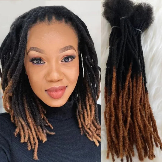 Kinky Straight Human Hair Dreadlocks Loc Extensions Wholesale Crochet Braids Peruvian Remy Hair Extensions 10 20 40 60 Strands Badiee Stylez