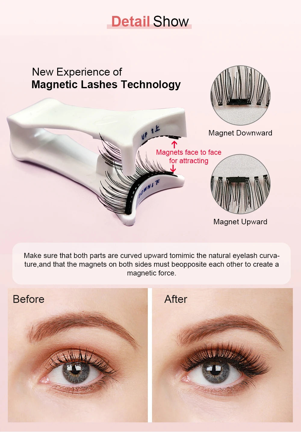 Yiernuo Magnetic false eyelashes integrated box new glue-free false eyelashes kit