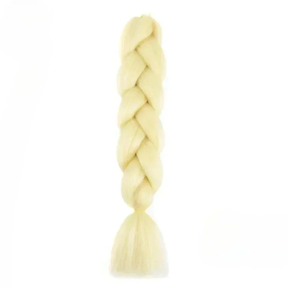 YUNLU 24Inch Synthetic Crochet Hair Extensions for White Women Box Twist 165g Jumbo Braiding Hair Pre Stretched Wholesale 613 24inches