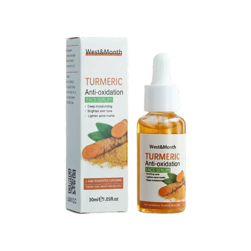 Turmeric Face Whitening Serum Turmeric Anti-oxidation Serum Turmeric Dark Spot Corrector Serum Facial Brighten Turmeric Oil Soap 30ml