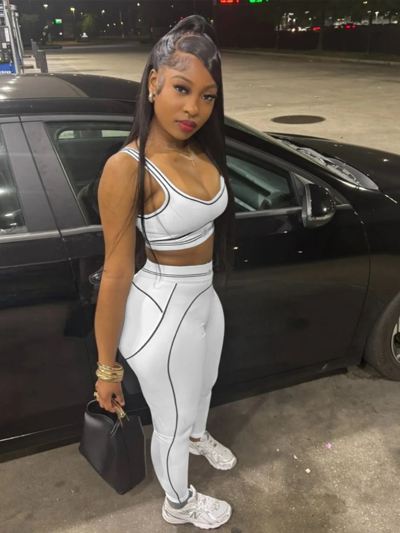Fitness Women 2 Piece Set Sleeveless Tank Top Skinny Jogging Pants Matching Set 2025 Summer Popular Streetwear Sporty Tracksuits